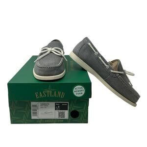 Eastland Men's Grey Yarmouth Canvas Boat Shoes 8D